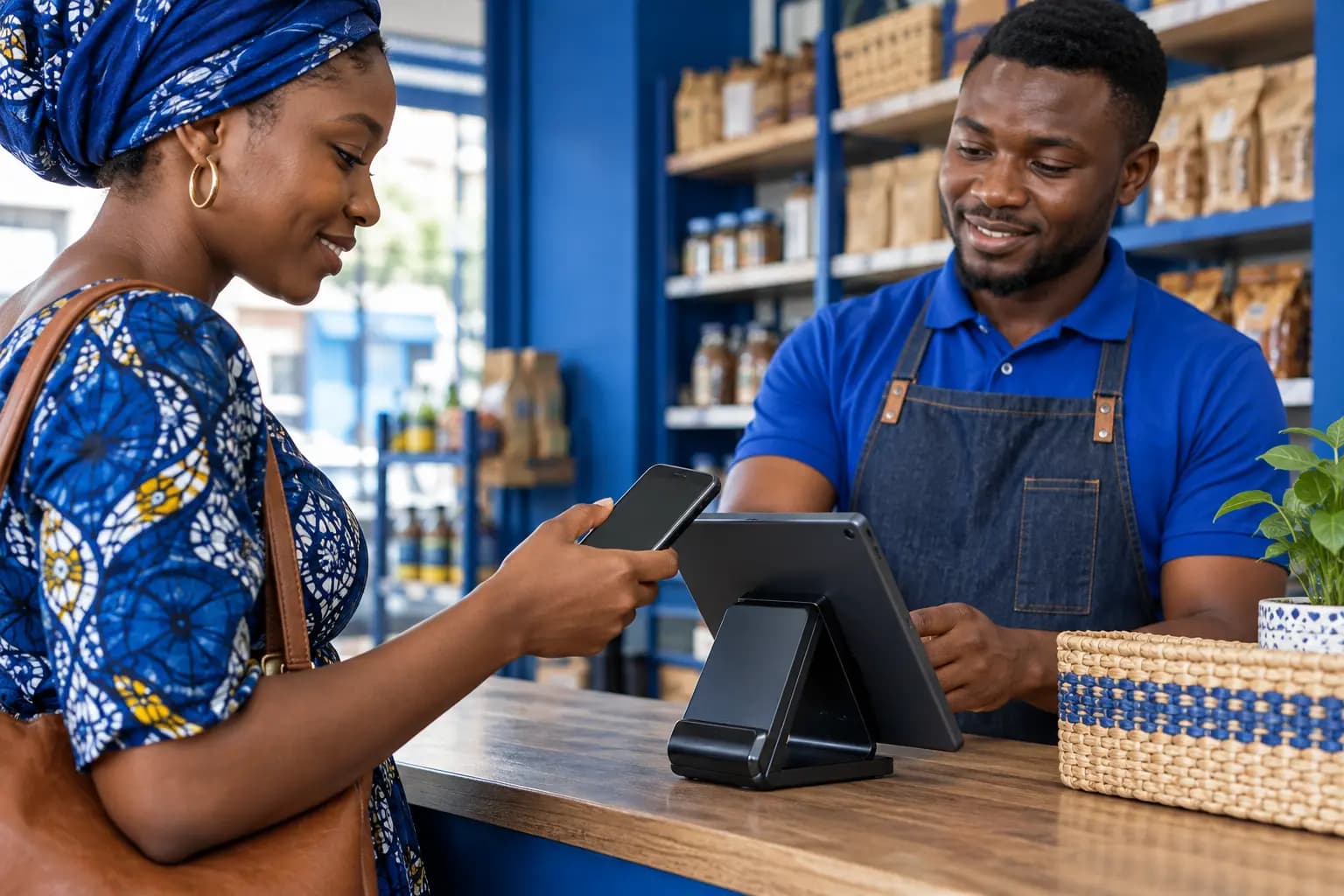 Recording mobile money and cash at checkout